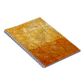 Brass-Quadrat mit Musterkabstract, Art, Grafik Notizblock (Rechte Seite)