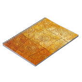 Brass-Quadrat mit Musterkabstract, Art, Grafik Notizblock (Linke Seite)