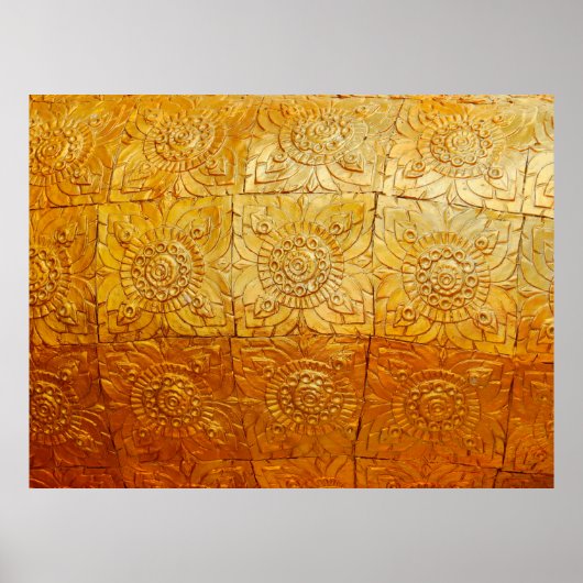 Brass-Quadrat mit Musterkabstract, Art, Grafik Poster (Vorne)
