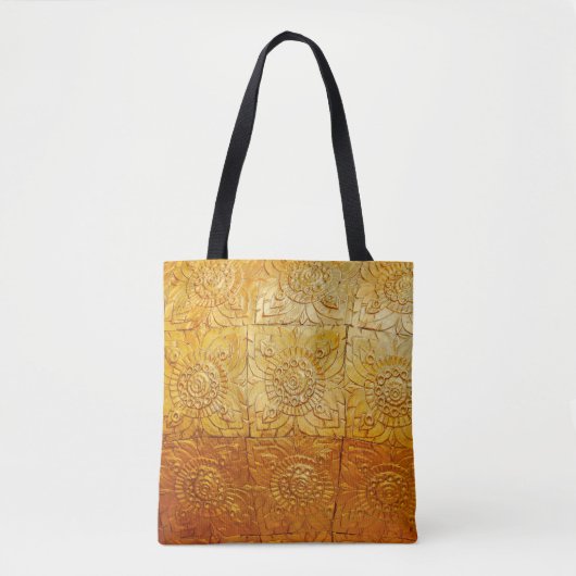 Brass-Quadrat mit Musterkabstract, Art, Grafik Tasche (Vorderseite)