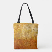 Brass-Quadrat mit Musterkabstract, Art, Grafik Tasche (Rückseite)