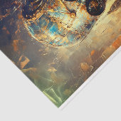 Brass Steampunk Robot Head, Gold DG3G Decoupage Seidenpapier (Ausschnitt)