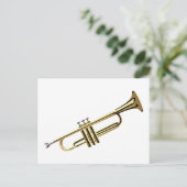 Brass Trumpet Postkarte (Stehend Vorderseite)