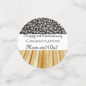 Brass und Nickel zum 21. Geburtstag Konfetti (Klein Vorderseite)