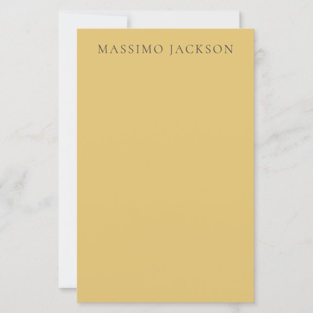Brass Yellow Minimalist Plain Modern Aesthetic (Vorderseite)