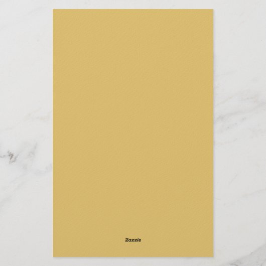 Brass Yellow Minimalist Plain Modern Aesthetic Briefpapier (Rückseite)