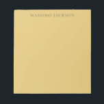 Brass Yellow Minimalist Plain Modern Aesthetic Notizblock<br><div class="desc">An ideal design for those looking for an aesthetic look. It immediately stands out with its extremely simple and elegant appearance.</div>