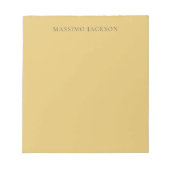 Brass Yellow Minimalist Plain Modern Aesthetic Notizblock (Vorderseite)