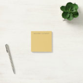 Brass Yellow Minimalist Plain Modern Aesthetic Post-it Klebezettel (Büro)