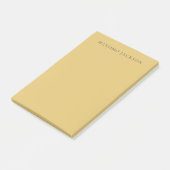 Brass Yellow Minimalist Plain Modern Aesthetic Post-it Klebezettel (angewinkelt)