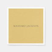Brass Yellow Minimalist Plain Modern Aesthetic Serviette (Vorderseite)