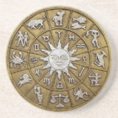Brass Zodiac Wheel Untersetzer (Vorne)