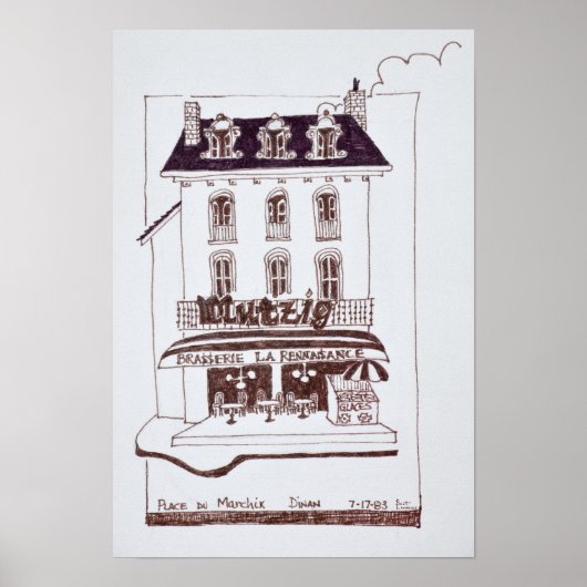 Brasserie La Renaissance | Place du Marche, Dinan Poster (Vorne)