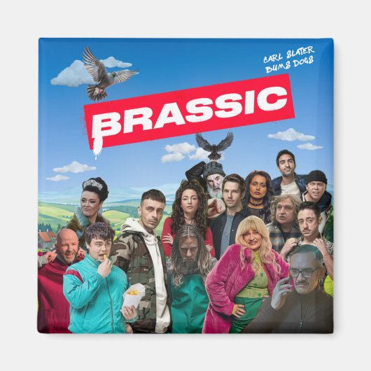 Brassic Kühlschrankmagnet Square (Vorne)