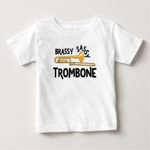 Brassy Sassy Trombone Baby T-shirt