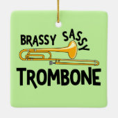 Brassy Sassy Trombone Keramikornament (Rückseite)