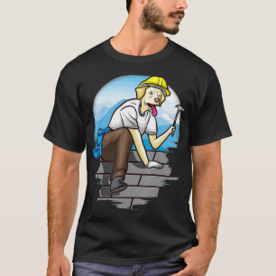 Brasti Roofer Handwerker und Hundebesitzer T-Shirt