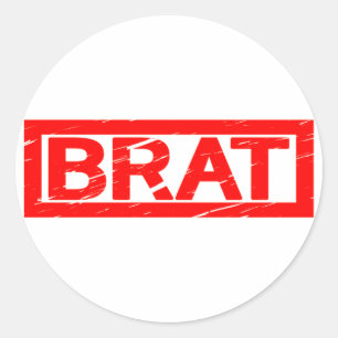 Brat-Briefmarke Runder Aufkleber