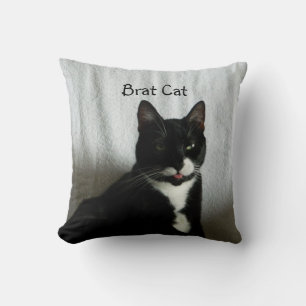 Brat Cat Pillow Kissen