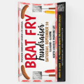 Brat Fry Fundraiser Banner mit qr Code (Vertikal)