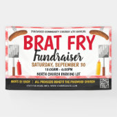 Brat Fry Fundraiser Banner mit qr Code (Horizontal)