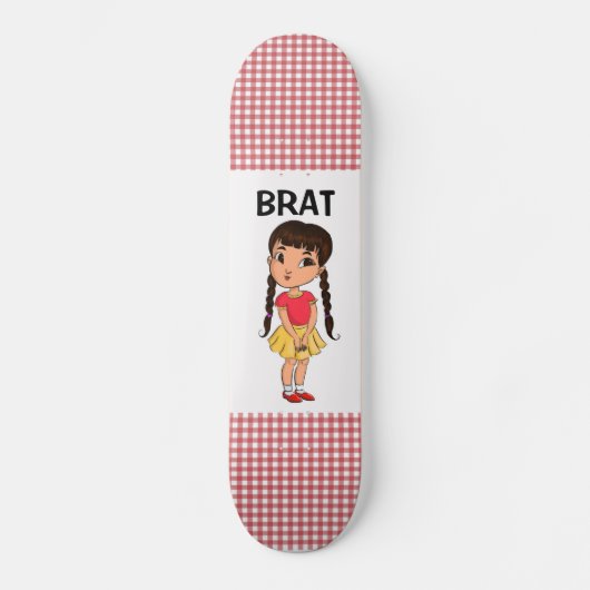 BRAT GOTHIC MIRL BRAIDS MÄDCHEN Skateboard (Vorderseite)