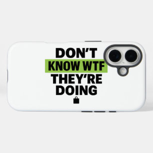 Brat Green Design – Keine Ahnung, was die da mache iPhone 16 Hülle