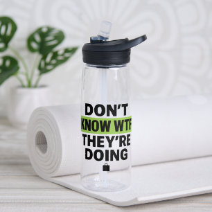 Brat Green Design – Keine Ahnung, was die da mache Trinkflasche