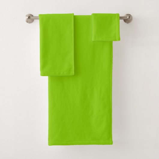 Brat Green Solid Color Badhandtuch Set (Insitu)