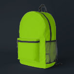 Brat Green Solid Color Bedruckter Rucksack<br><div class="desc">Rucksack auf allen Seiten mit bedrucktem Hewstil-Speicherbeutel, bedruckt mit Brat Green Solid Color Grafik Design Illustration und ausgewählter Produktkollektion von TheFabricSeal Print on Demand Shop unter Zazzle.com #ZazzleMade https://www.zazzle.com/store/thefabricseal TheFabricSeal ©️ Original. Dieser Gedanke provoziert gelben Kalkstein grüne Farbe wird die Aufmerksamkeit und Reaktion der Menschen mit Emotion und Aufregung erhalten....</div>