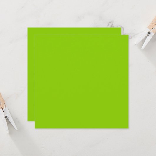 Brat Green Solid Color Karte (Vorderseite/Rückseite Beispiel)