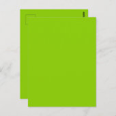 Brat Green Solid Color Postkarte (Vorne/Hinten)