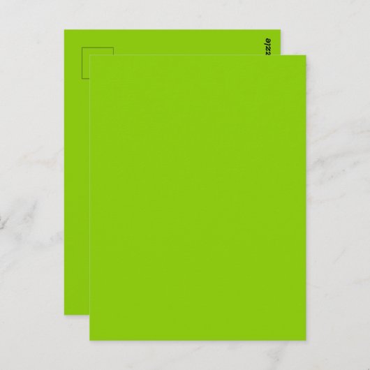 Brat Green Solid Color Postkarte (Vorne/Hinten)