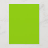 Brat Green Solid Color Postkarte (Vorderseite)