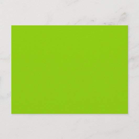 Brat Green Solid Color Postkarte (Vorderseite)