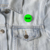 Brat moderne Typografie schwarz Neongrün cool Button (Beispiel)