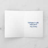 Brateibisch über Geburtstagskerzen Karte (Innenseite)