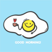 Brateier am guten Morgen Aufkleber (Vorderseite)