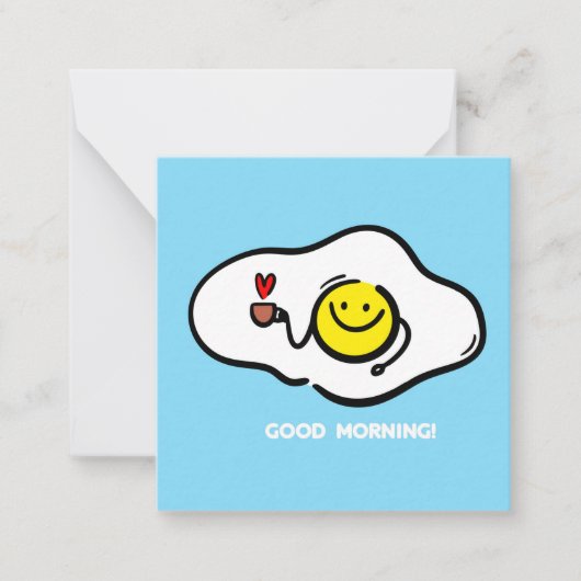 Brateier am guten Morgen Mitteilungskarte (Vorderseite)