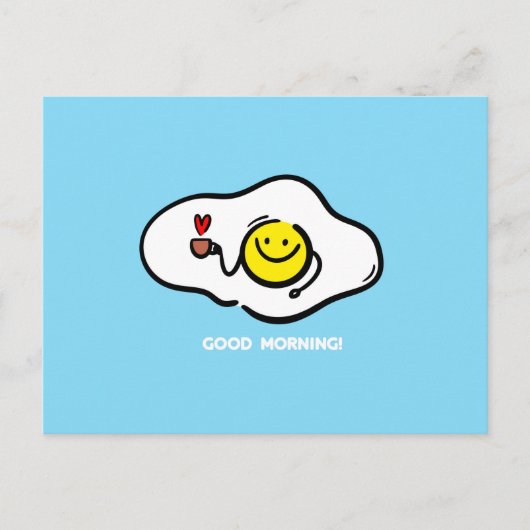 Brateier am guten Morgen Postkarte (Vorderseite)