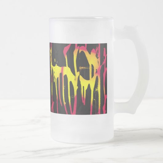 Braten und Sporen und mattiertes Bacchanal Mattglas Bierglas (Rechts)