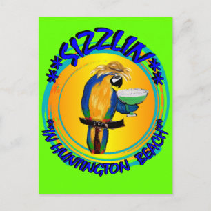 BRATENDRE PAPAGEIEN POSTKARTE