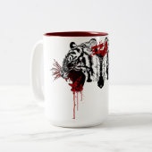 Bratenfetblut Zweifarbige Tasse (Vorderseite Links)