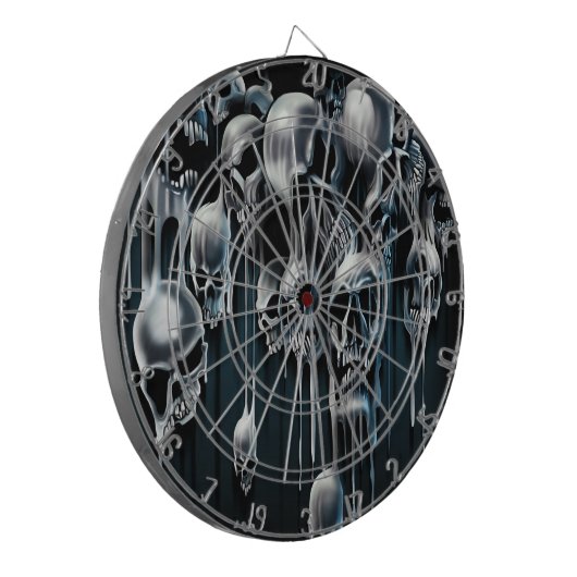 Bratenfett-Schädel Dartscheibe (Vorderseite Links)