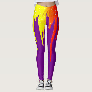 Bratenfettfarbenpalette, lila, Regenbogenfarben Leggings