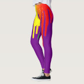 Bratenfettfarbenpalette, lila, Regenbogenfarben Leggings (Links)