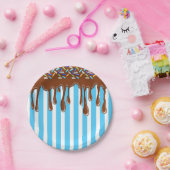 Bratenfettschokolade mit besprüht Pappteller (Party)