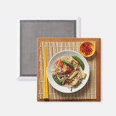 Bratgemüse mit Schüttelfrost in China rühren Magnet (Vorderseite/Rückseite)