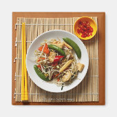 Bratgemüse mit Schüttelfrost in China rühren Magnet (Vorne)