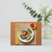 Bratgemüse mit Schüttelfrost in China rühren Postkarte (Stehend Vorderseite)